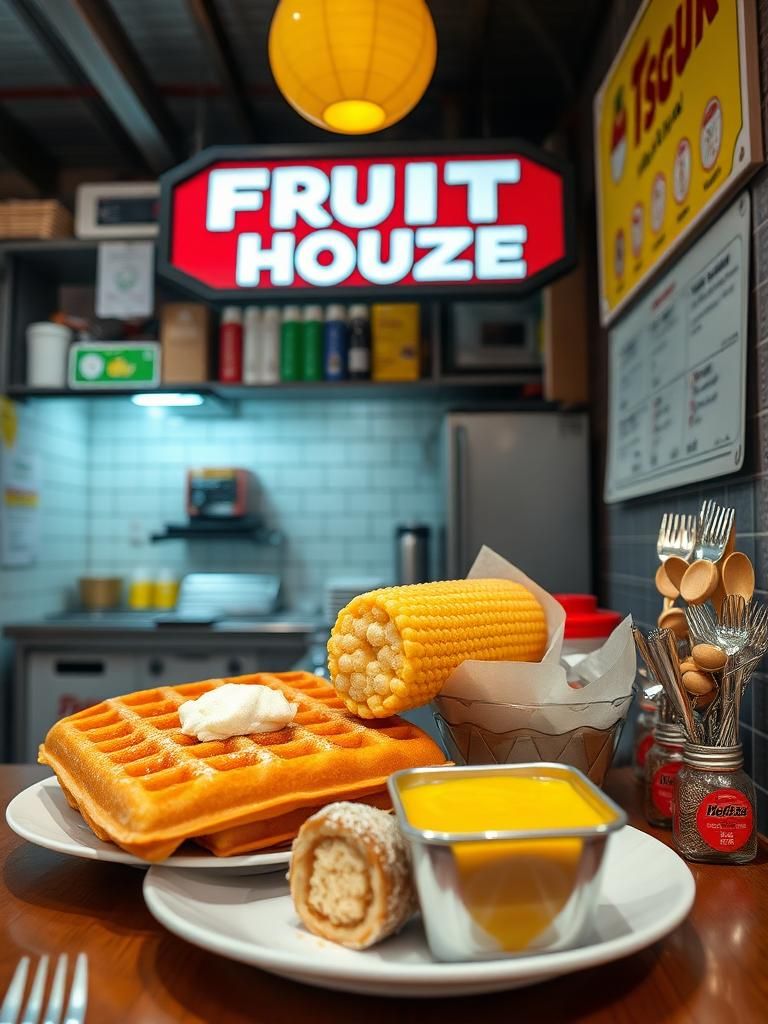 Fruit Houze Melaka Sentral - Waffle, Sweet Corn & Kuih Tradisional Melayu 1 Fruit Houze Melaka Sentral – Waffle, Sweet Corn & Kuih Tradisional Melayu